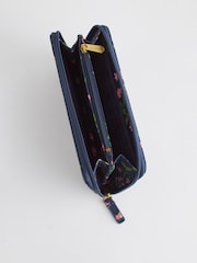 Cath Kidston Navy Floral Bunches Continental Zip Card and Coin Wallet - Image 4 of 4