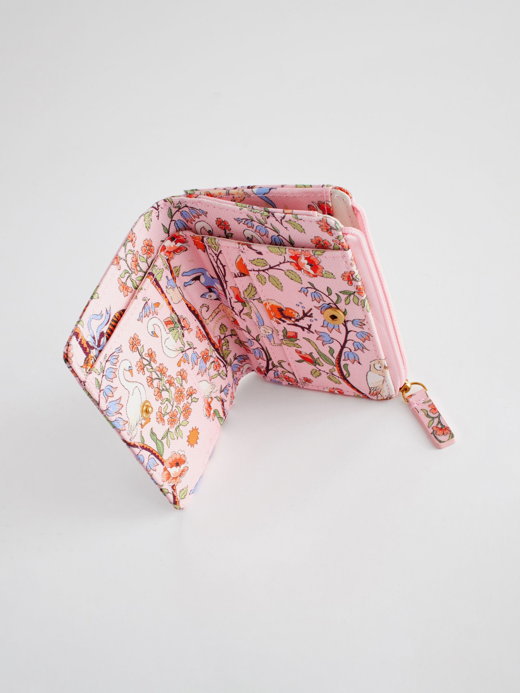 Cath Kidston Pink Floral Slim Pocket Purse