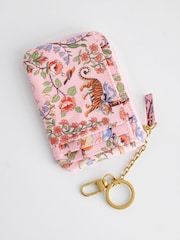 Cath Kidston Pink Animal and Floral Print Card and Coin Purse - Image 1 of 3