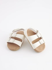 White Corkbed Baby Sandals (0-24mths) - Image 2 of 7