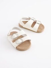White Corkbed Baby Sandals (0-24mths) - Image 4 of 7