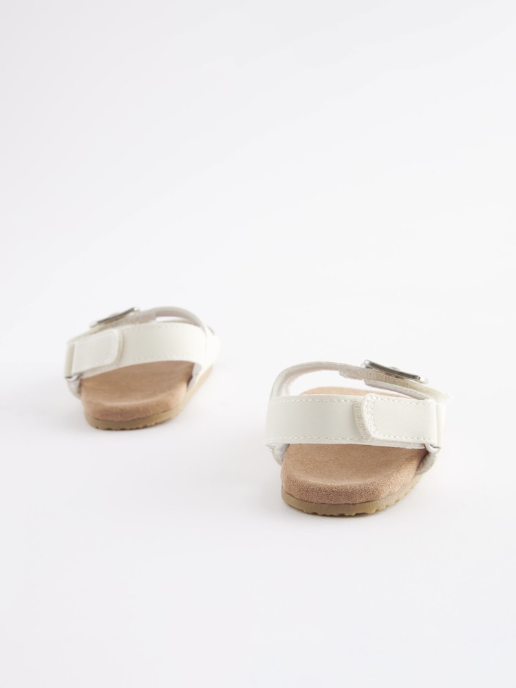 White Corkbed Baby Sandals (0-24mths) - Image 7 of 7