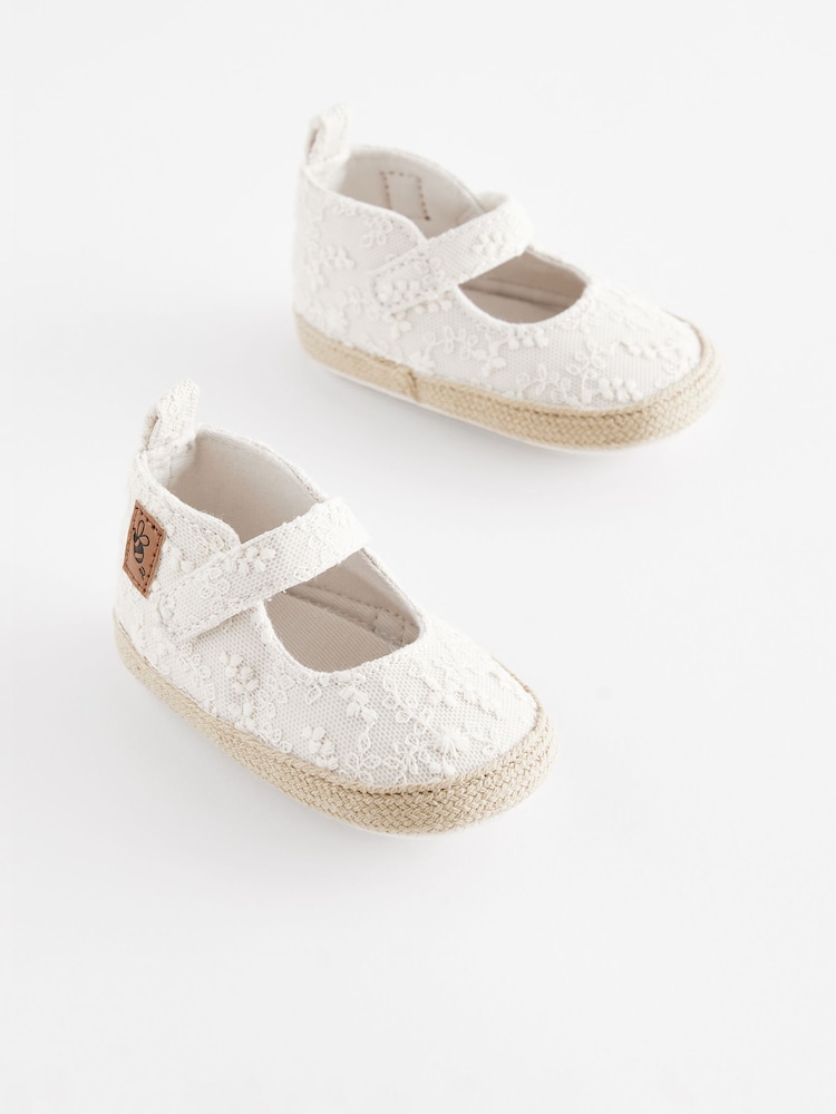Ecru Cream Mary Jane Baby Shoes (0-24mths) - Image 1 of 6 Ecru Cream Mary Jane Baby Shoes (0-24mths) - Image 1 of 6