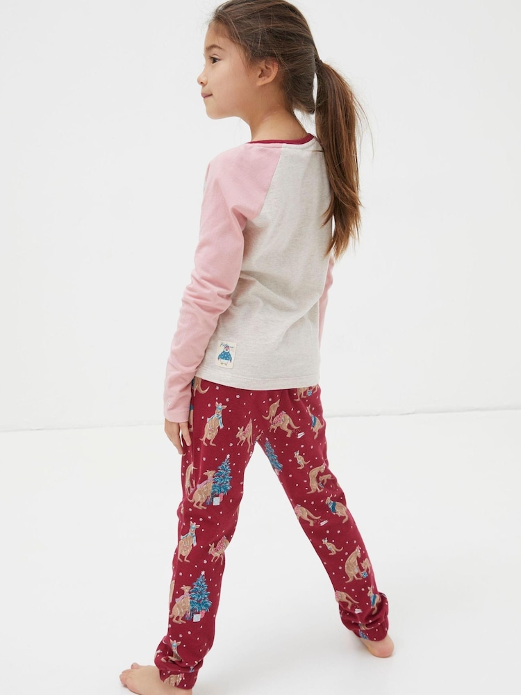 FatFace Pink Kangaroo Pyjama Set - Image 2 of 4