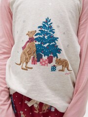FatFace Pink Kangaroo Pyjama Set - Image 3 of 4