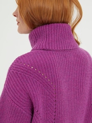 FatFace Pink Nellie Boxy Roll Neck Jumper - Image 3 of 5