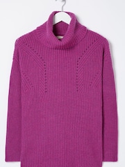 FatFace Pink Nellie Boxy Roll Neck Jumper - Image 5 of 5