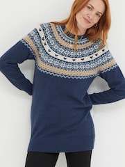 FatFace Blue Luna Fairisle Knitted Tunic - Image 2 of 6
