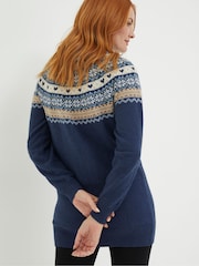 FatFace Blue Luna Fairisle Knitted Tunic - Image 3 of 6