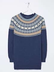 FatFace Blue Luna Fairisle Knitted Tunic - Image 6 of 6
