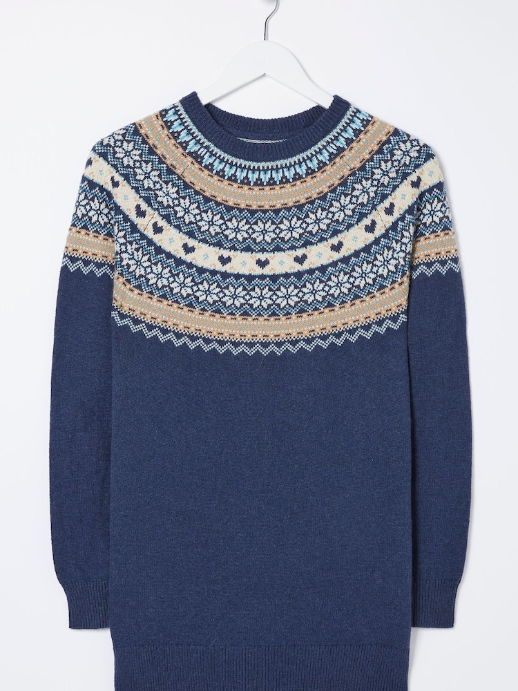 FatFace Blue Luna Fairisle Knitted Tunic - Image 6 of 6