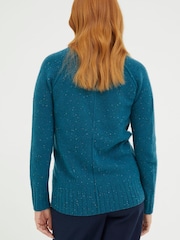 FatFace Light Blue Iona Lambswool Jumper - Image 2 of 6