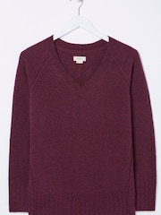 FatFace Purple Iona Lambswool Jumper - Image 4 of 4