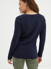 FatFace Blue Iona Lambswool Jumper - Image 2 of 5