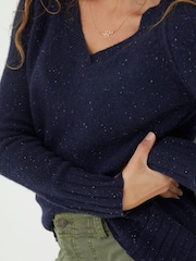 FatFace Blue Iona Lambswool Jumper - Image 4 of 5