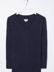 FatFace Blue Iona Lambswool Jumper - Image 5 of 5