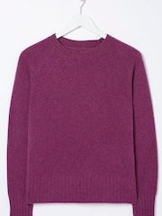 FatFace Purple Cassie Cashmere Crew Jumper - Image 4 of 4