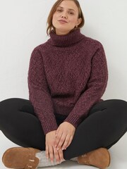 Lila - Fatface Alicia Strick-Tunika - Bild 3 von 6