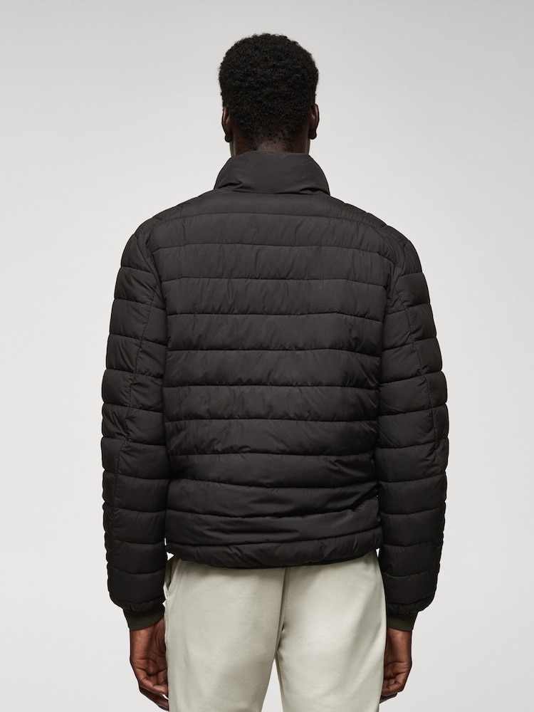 Mango Black Ultra Lightweight Water Repellent Quilted Jacket - Image 2 of 7