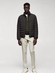 Mango Black Ultra Lightweight Water Repellent Quilted Jacket - Image 3 of 7