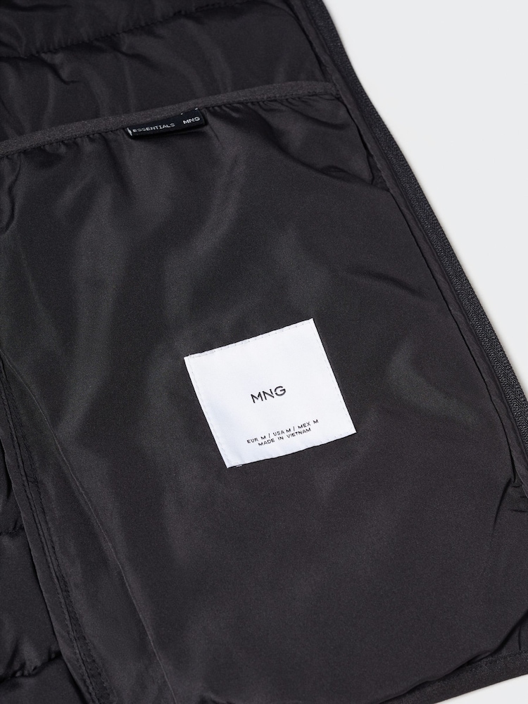 Mango Black Ultra Lightweight Water Repellent Quilted Jacket - Image 7 of 7