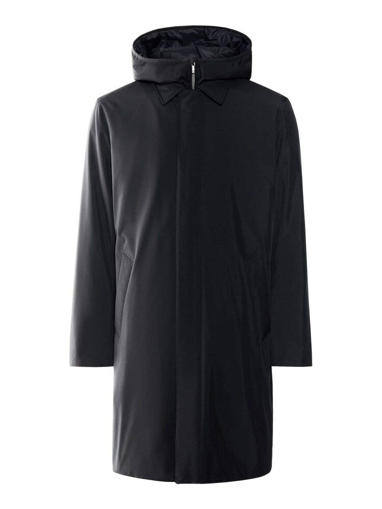Mango Blue Water Repellent Hooded Trench Coat - Image 7 of 7