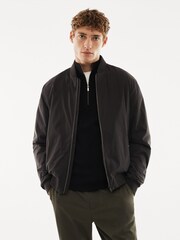 Mango Black Lightweight Water Repellent Bomber Jacket - Image 1 of 7
