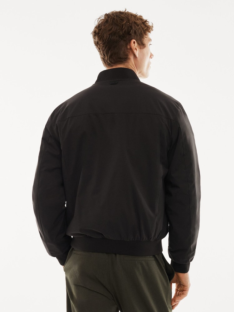 Mango Black Lightweight Water Repellent Bomber Jacket - Image 2 of 7