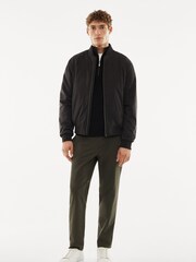 Mango Black Lightweight Water Repellent Bomber Jacket - Image 3 of 7