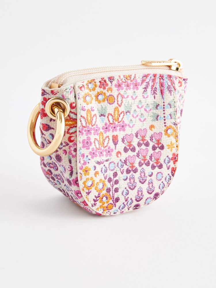 Cath Kidston Pink Ditsy Floral Curved Coin Purse - Image 2 of 6 Cath Kidston Pink Ditsy Floral Curved Coin Purse - Image 2 of 6