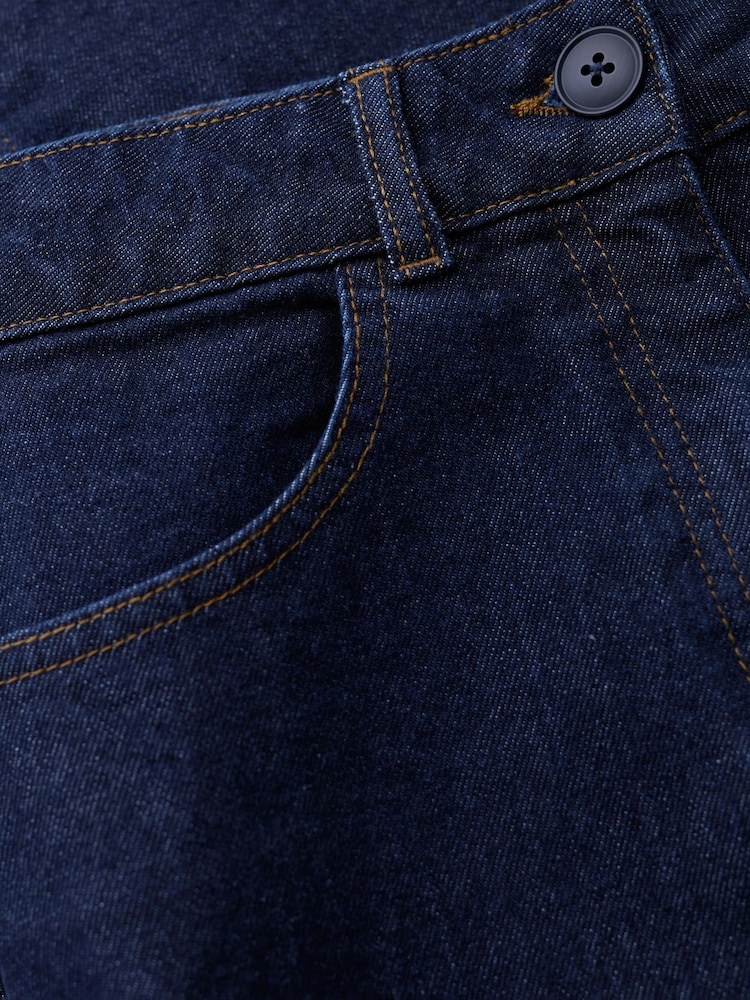 Seasalt Cornwall Blue Bowline Denim Midi Skirt - Image 5 of 5