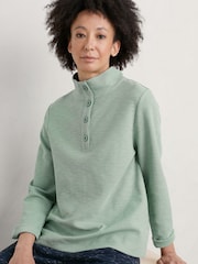 Seasalt Cornwall Green Last Boat Sweatshirt - Image 1 of 5