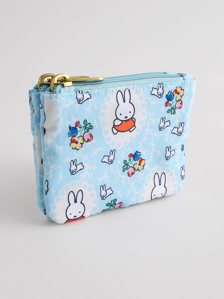 Cath Kidston Blue Miffy Double Zip Purse - Image 1 of 4 Cath Kidston Blue Miffy Double Zip Purse - Image 1 of 4