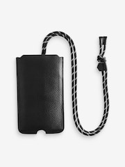 Black Leather Phone Pouch Bag - Image 2 of 3