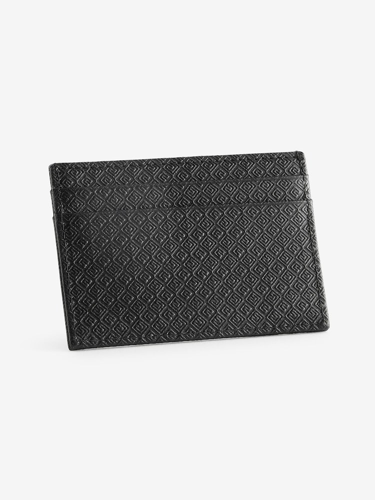 Black N Logo Embossed Card Holder - Image 1 of 4