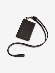 Black Leather Card Holder With Lanyard - Image 4 of 4