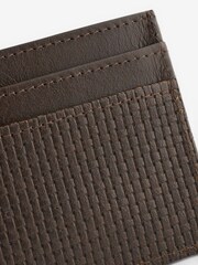 Brown N Logo Basket Weave Cardholder - Image 4 of 4