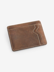 Brown Oily Leather Card Holder - Image 2 of 3