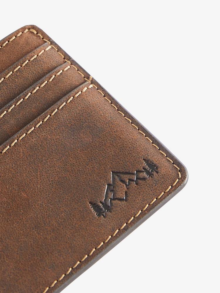 Brown Oily Leather Card Holder - Image 3 of 3