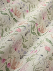 Multi Floral Print Touch of Linen Eyelet Blackout/Thermal Curtains - Image 6 of 6