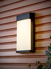 BHS Black Wistow Solar LED Wall Light 10Lm - Image 1 of 4