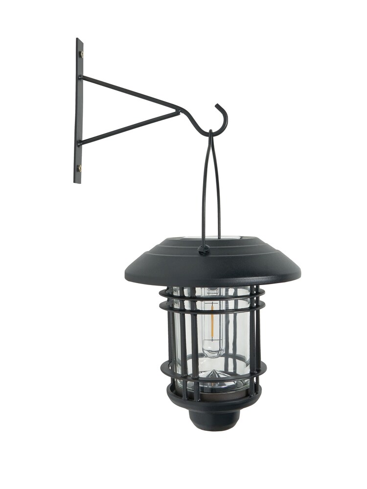 BHS Black Horden Solar LED Hanging Wall Lantern CCT 15Lm - Image 2 of 3
