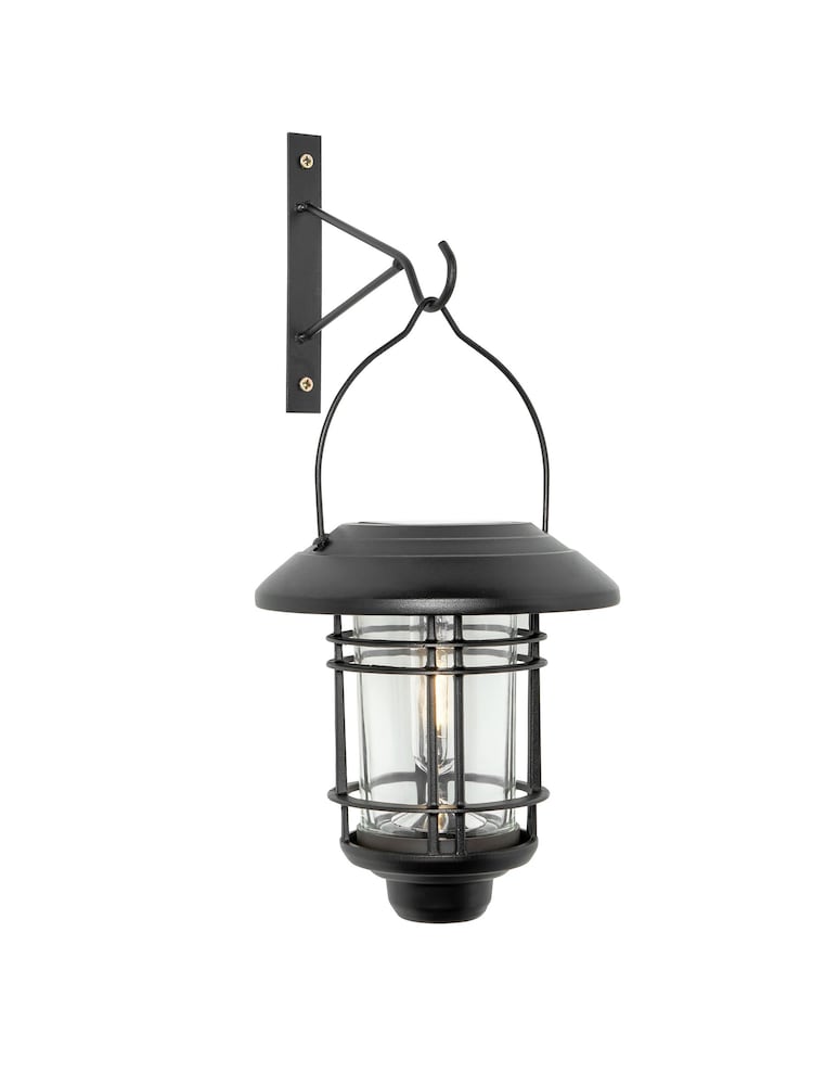 BHS Black Horden Solar LED Hanging Wall Lantern CCT 15Lm - Image 3 of 3