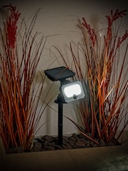 BHS Black Bradley Solar Outdoor Floodlight Spike & RC - Image 1 of 4