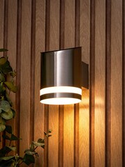 BHS Silver Trimdon Solar LED Wall Light 100Lm SST - Image 1 of 3