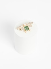 Lauren Ralph Lauren Gold & Erinite Bug Box Pin - Image 2 of 5