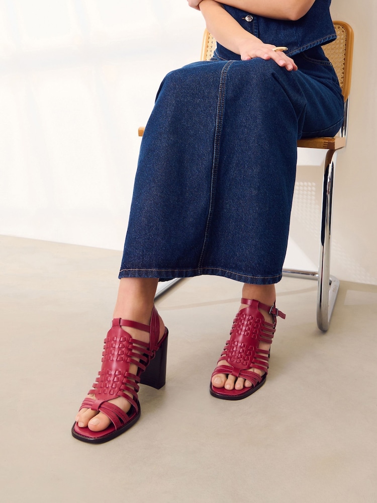 Wine Signature Leather Fisherman Sandals - Image 2 of 9