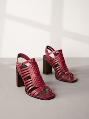 Wine Signature Leather Fisherman Sandals - Image 4 of 9