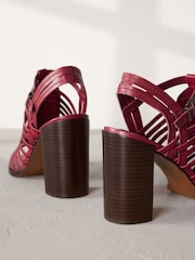 Wine Signature Leather Fisherman Sandals - Image 6 of 9