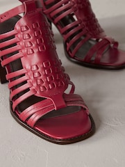 Wine Signature Leather Fisherman Sandals - Image 7 of 9